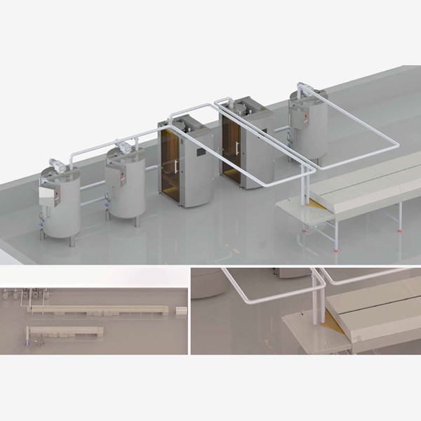 rooms for the production of chocolat drops, rooms for the production of chocolat drops